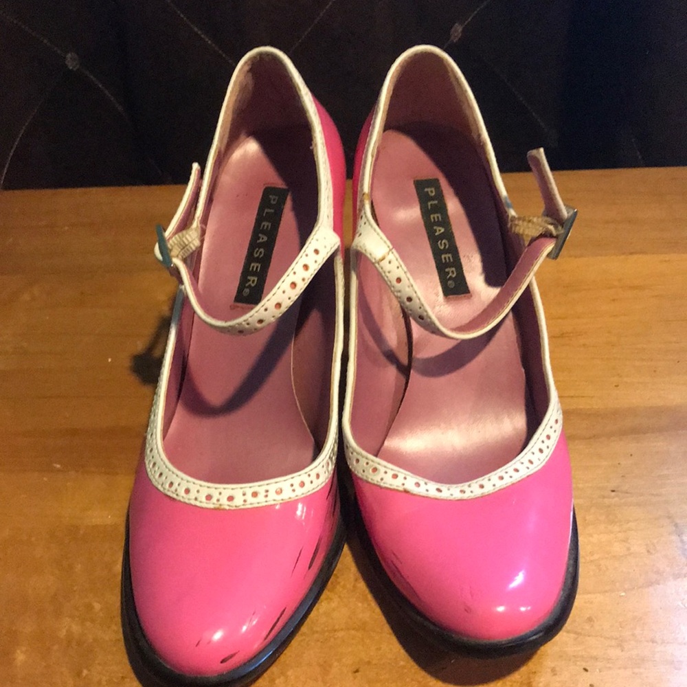Hot pink Pleaser sexy high heels